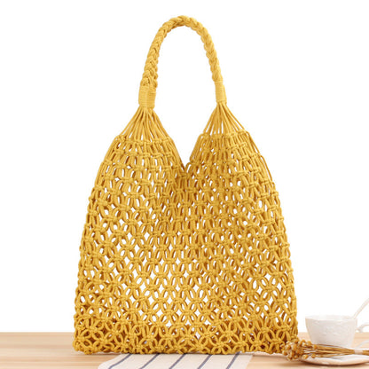 Crochet Market Bag Beach Bag With Net