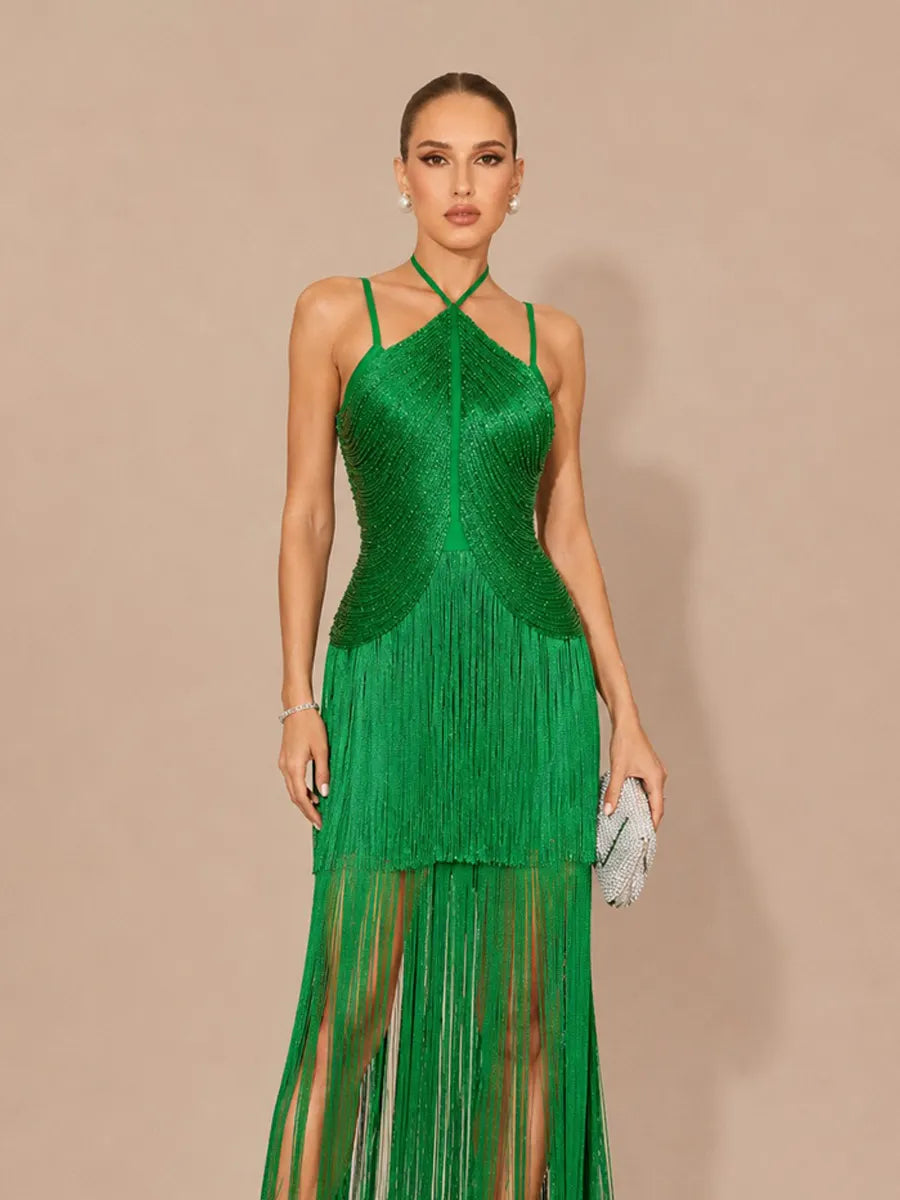 Mireia Tasseled Strap Maxi Dress
