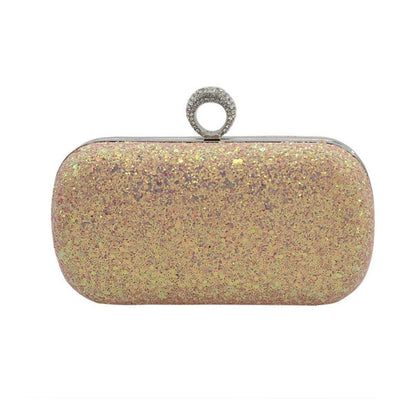 Sequined Ring Handbag Clutch Bag