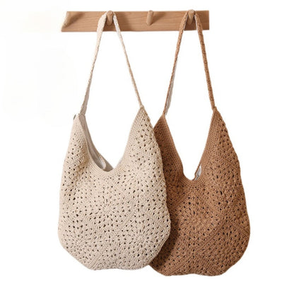 Cosbai - Boho Crochet Tote Bag - Large &amp; Classic