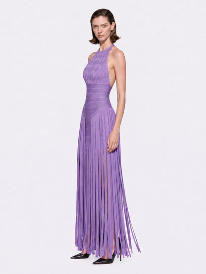 Dahlia Woven Fringe Maxi Dress