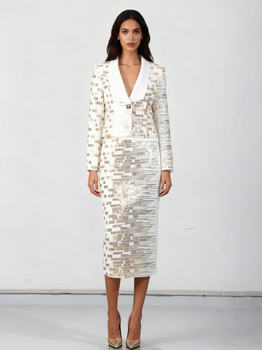 Milena Gilded Print Two Piece Set