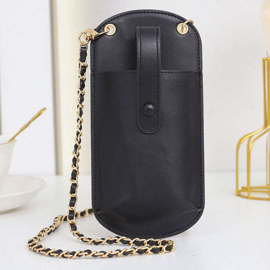Cute Small PU Leather Chain One Shoulder Cell Phone Crossbody Bag