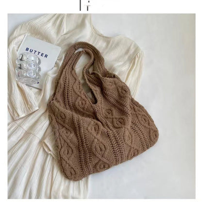 Crochet Tote Bag Beach Knitting Bag