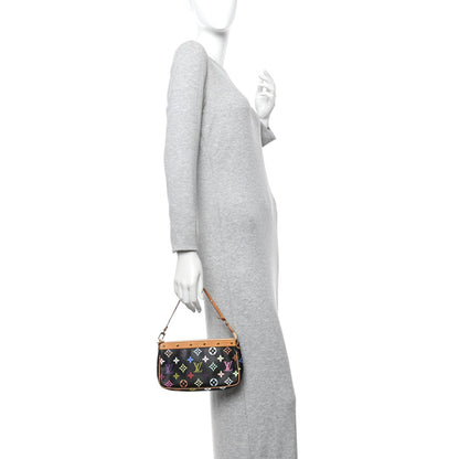 Monogram Multicolor Pochette Accessories Black