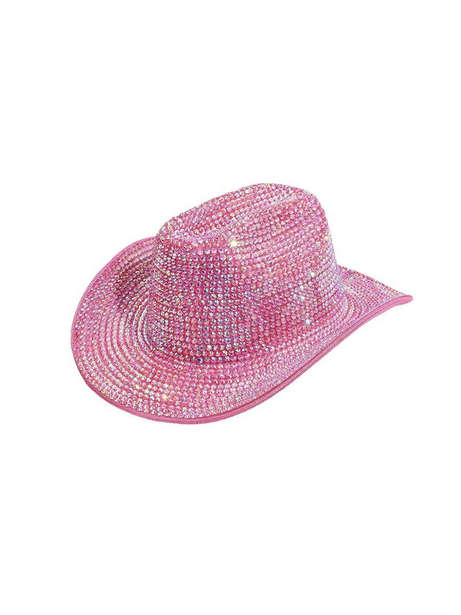 Juliana Sparkling Rhinestone-Trimmed Tapered Jazz Hat