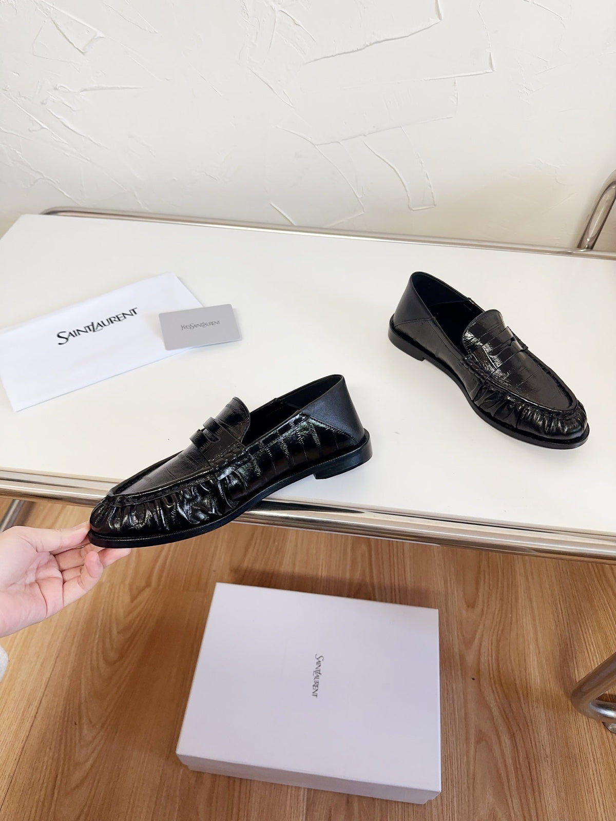 YSL Le Loafer Supple Black Smooth Leather