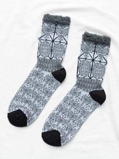 Rufia - Royal Style Crochet Mid-Calf Socks – Retro &amp; Elegant