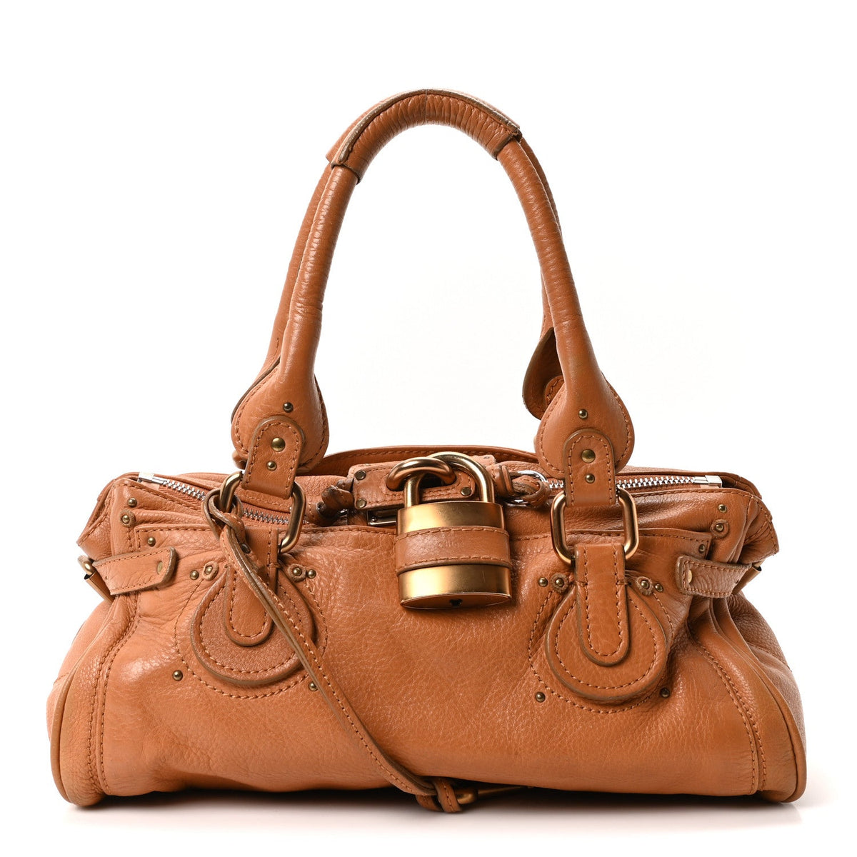 Calfskin Medium Paddington Satchel Tan