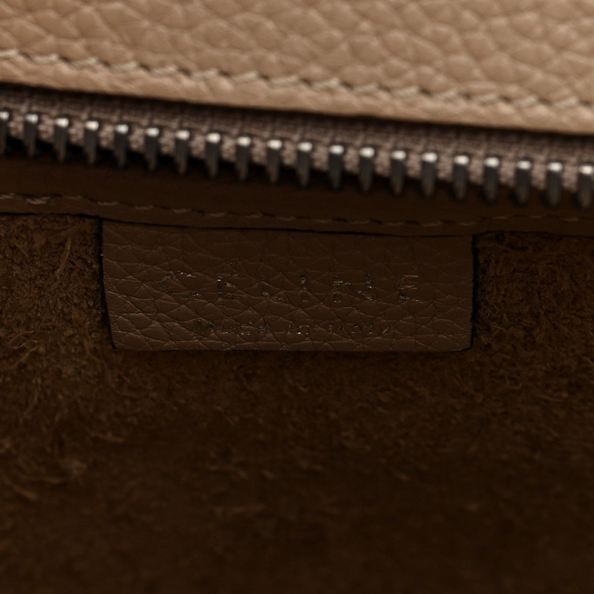Drummed Calfskin Nano Luggage Dune