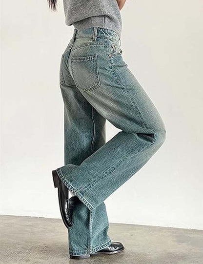 Vintage Low Rise Wide Leg Denim Jeans