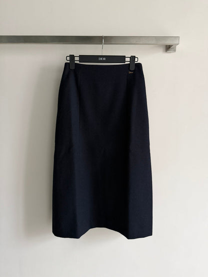 CD 26s Midi Skirt Navy Blue Cotton 352887