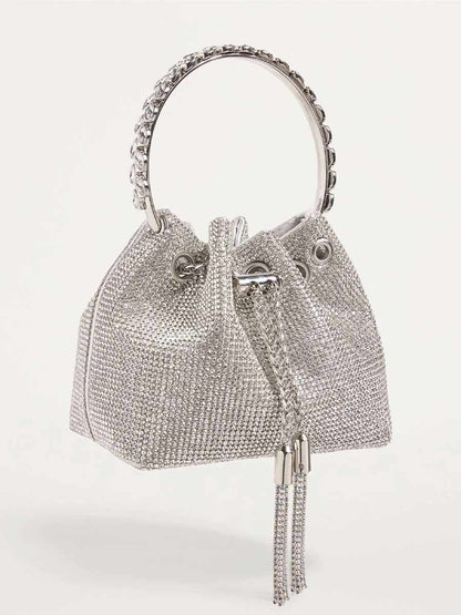 Greta Crystal Embellished Bucket Bag