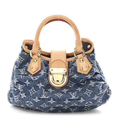 Monogram Denim Pleaty  Blue