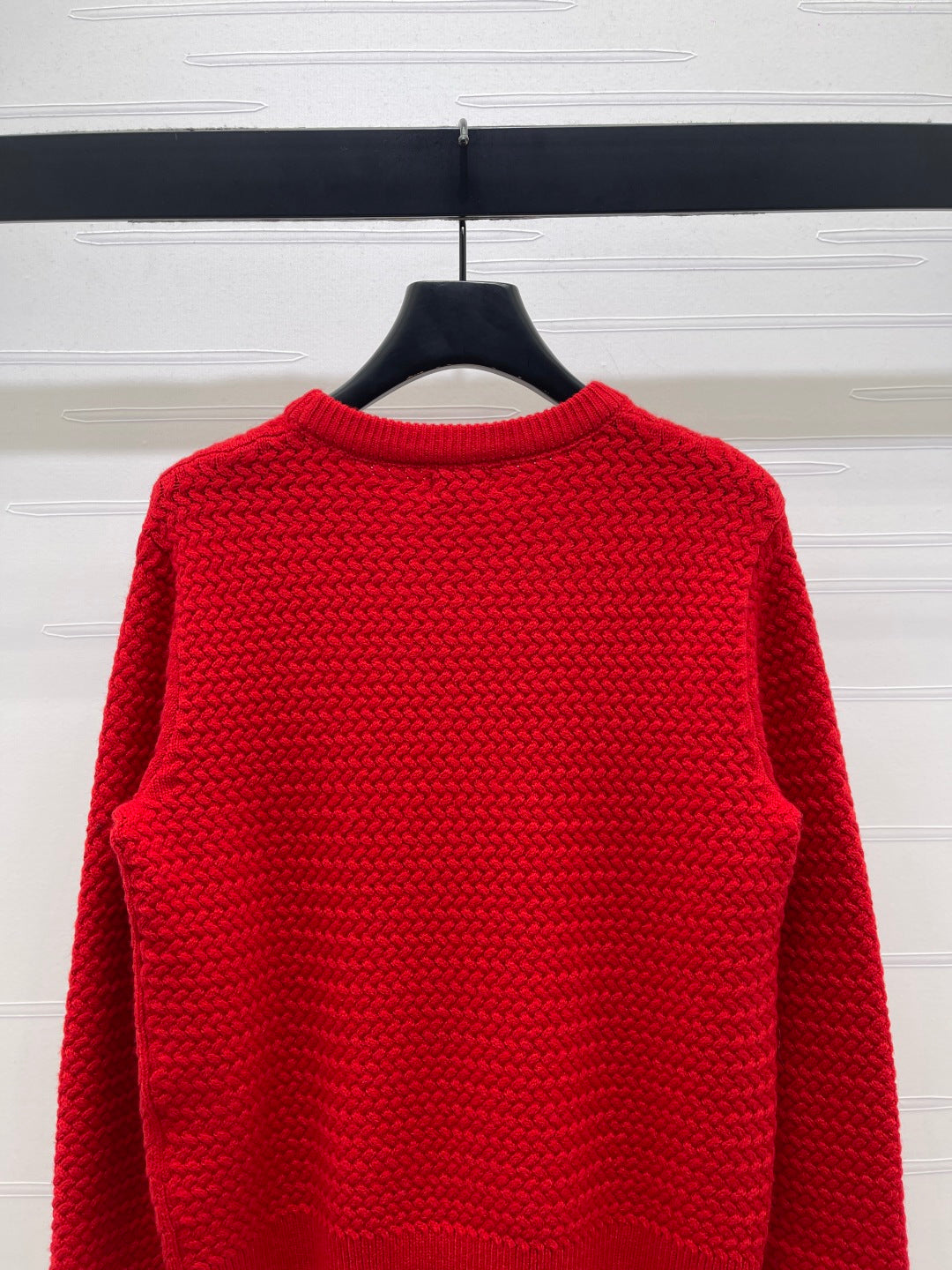 CHANEL 26 LOGO KNIT RED SWEATER 335405