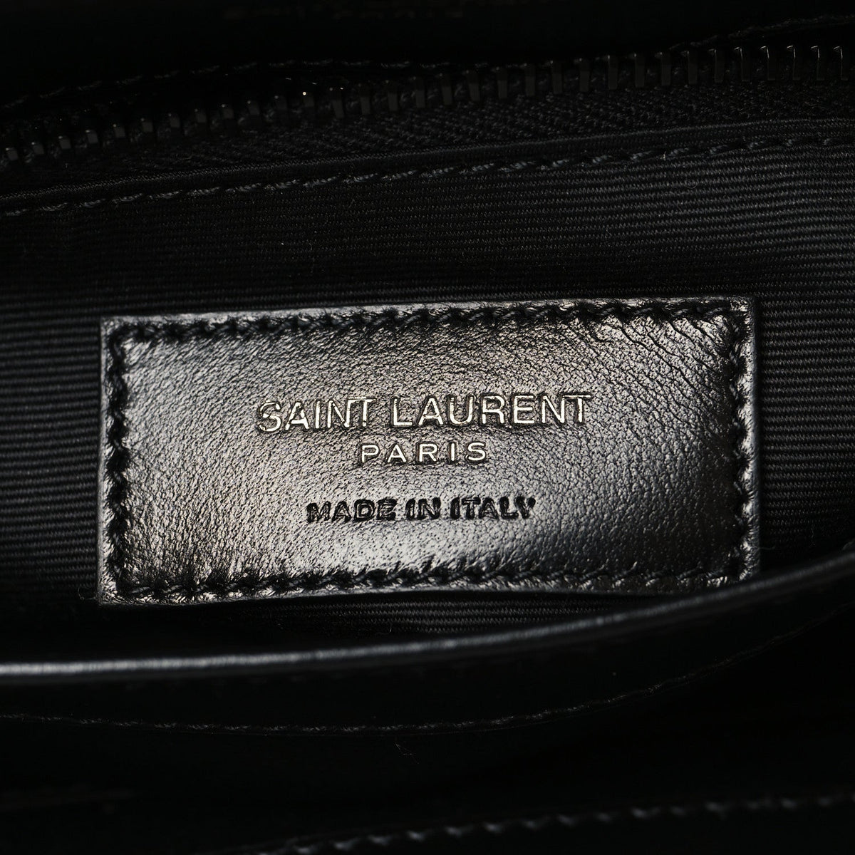 Calfskin Y Quilted Monogram Monochrome Toy Loulou Crossbody Bag Black
