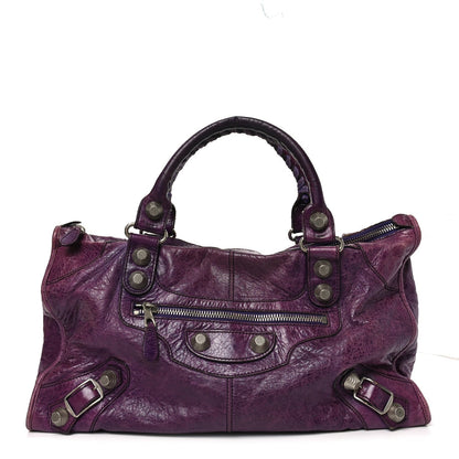 Agneau Giant 21 Silver Hardware Work Raisin