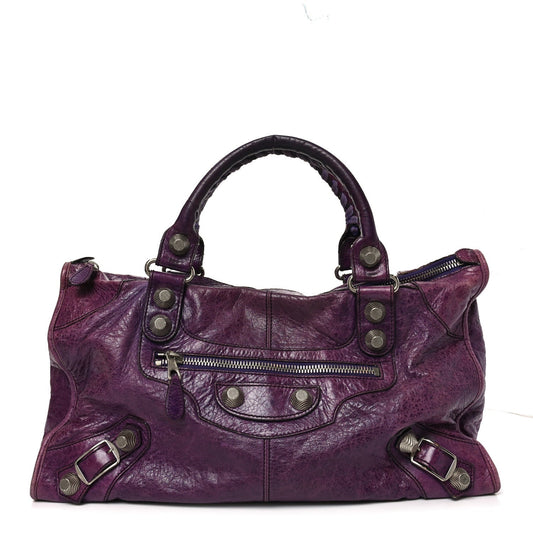 Agneau Giant 21 Silver Hardware Work Raisin