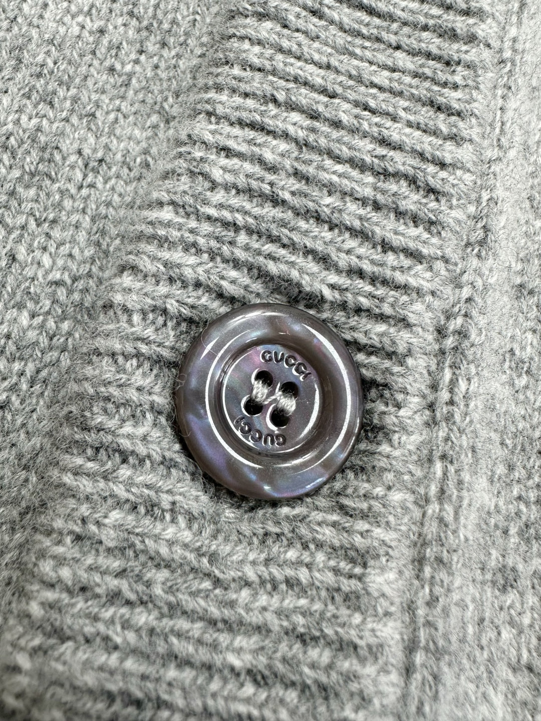 Gucci 2025 Cardigan With Intarsia Gray Wool Cashmere