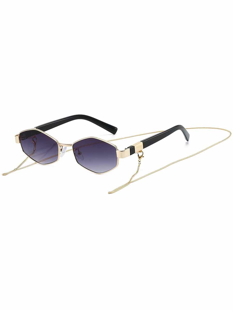 Raina Polygonal Metal Sunglasses