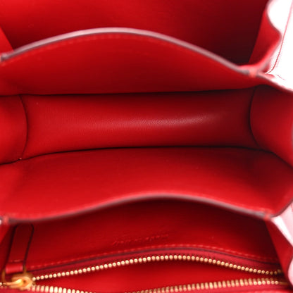 Smooth Calfskin Small Classic Box Flap Bag Red