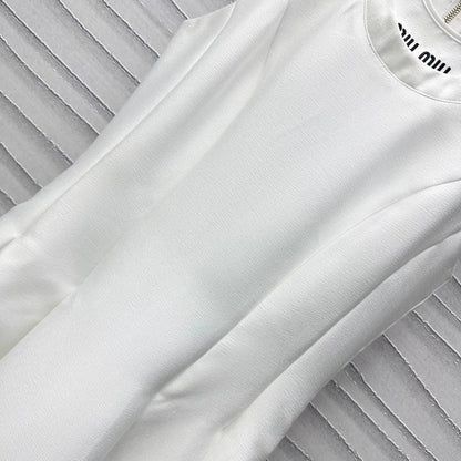 MIUMIU SLEEVELESS WHITE DRESS 267834