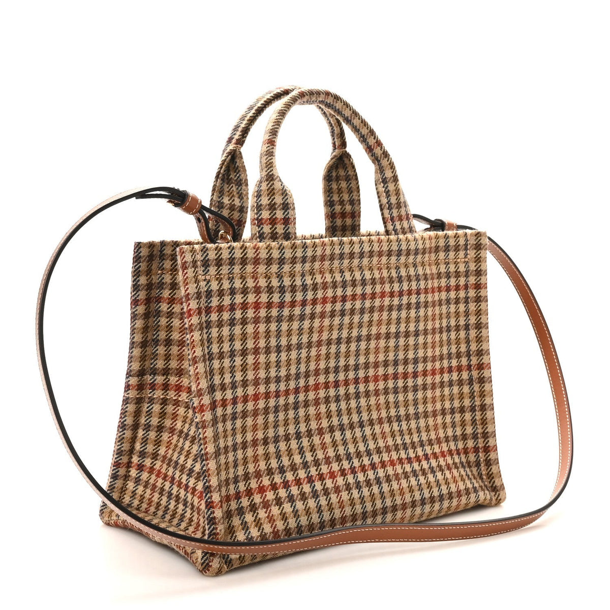 Tweed Calfskin Triomphe Small Multicolor
