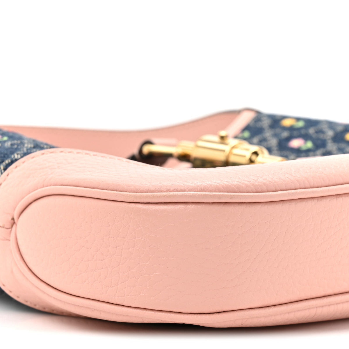New Denim GG Monogram Calfskin Love Parade Small Jackie 1961 Hobo Light Pink