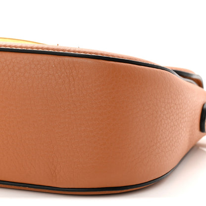 Soft Grainy Calfskin Alltime Shoulder Bag Almond Beige