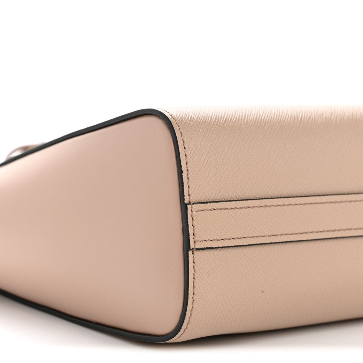 Saffiano Soft Calfskin Small Zippered Tote Cipria