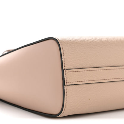 Saffiano Soft Calfskin Small Zippered Tote Cipria