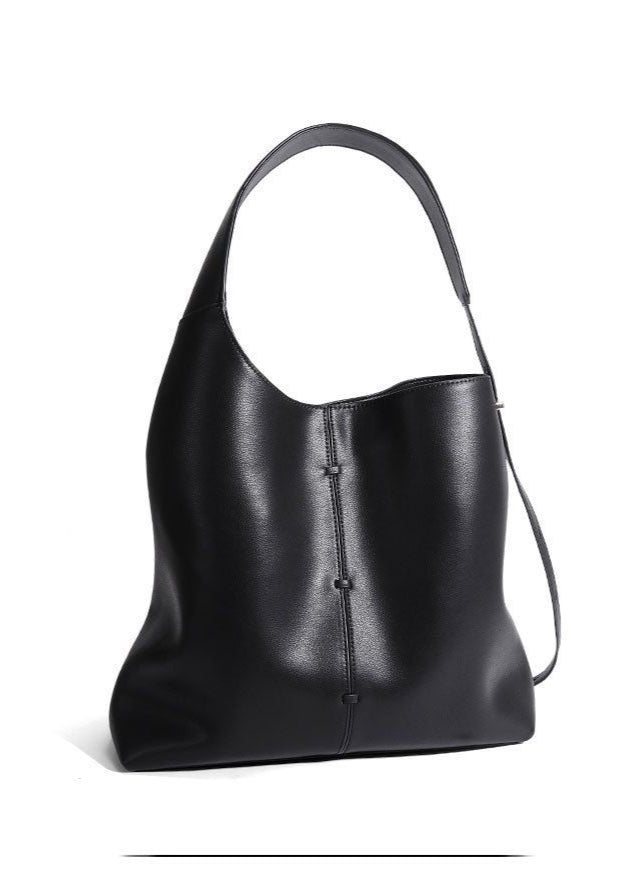 Soft Leather Tote Bag With Adjustable Shoulder Strap