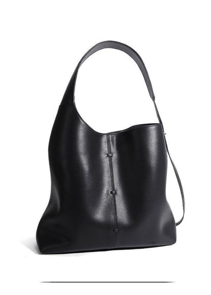 Soft Leather Tote Bag With Adjustable Shoulder Strap