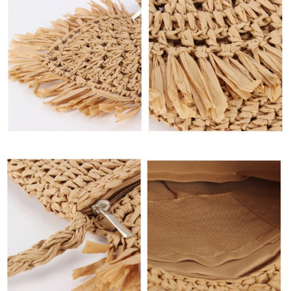 Cosbai - Boho Square Woven Fringe Crossbody Bag - Stylish &amp; Simple