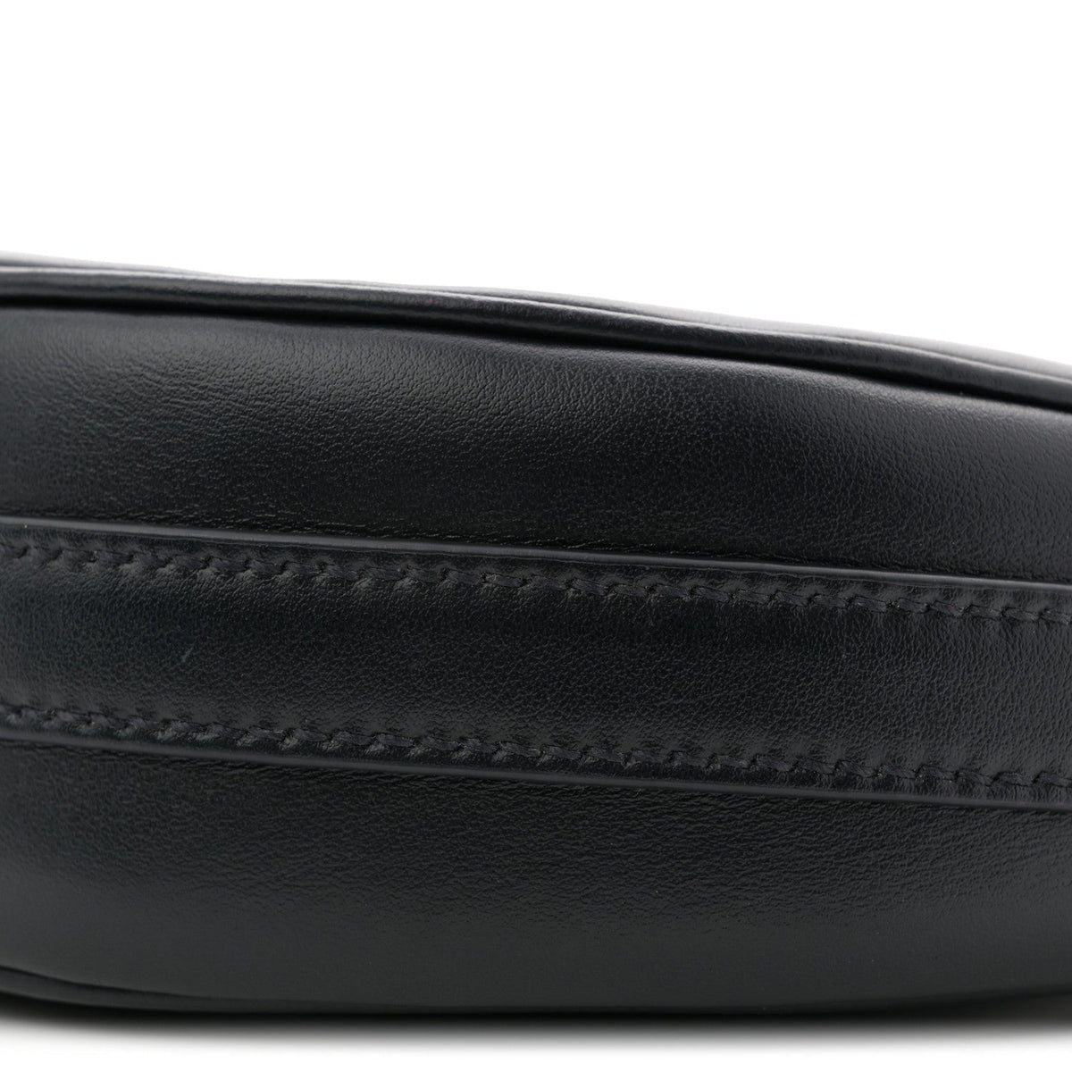 Soft Calfskin Arque Shoulder Bag Black