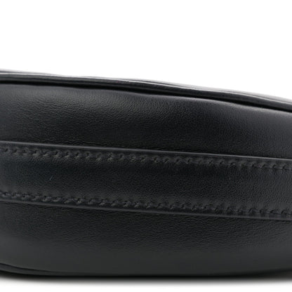 Soft Calfskin Arque Shoulder Bag Black