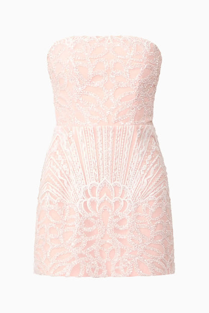 Kiki Strapless Mini Dress In Pink