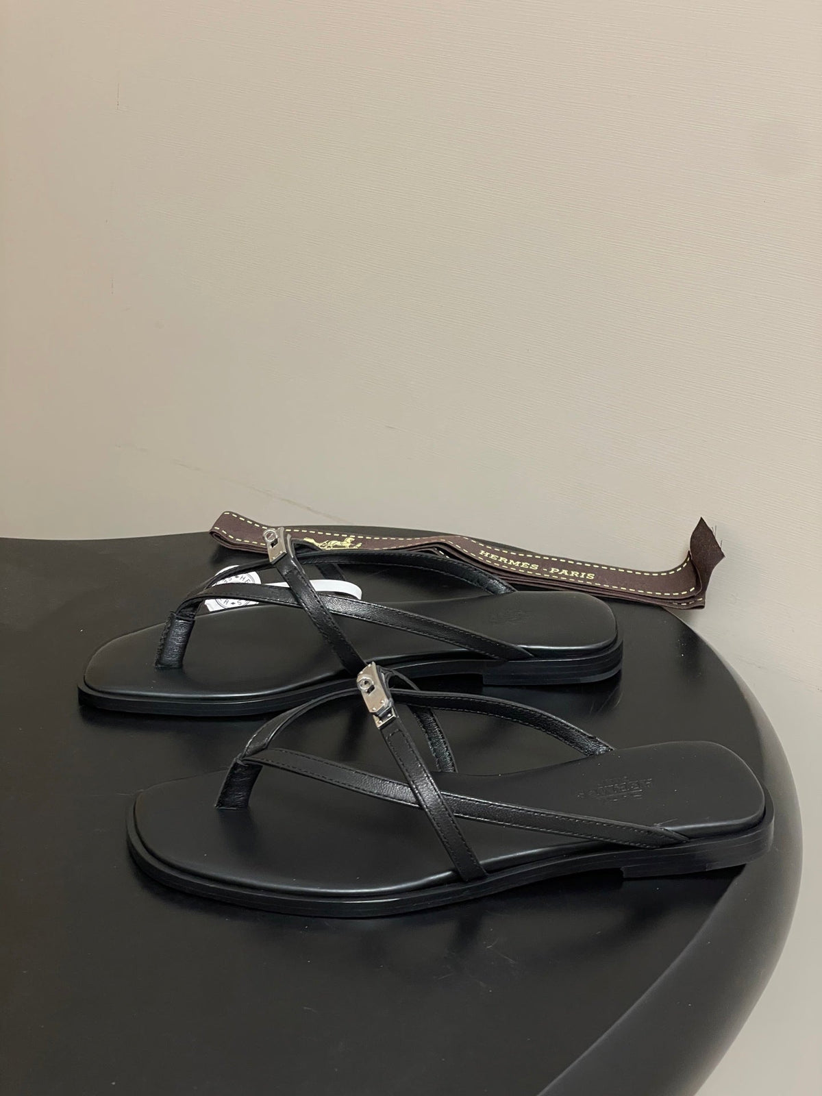 HM Miss Sandal Black in Calfskin 593826