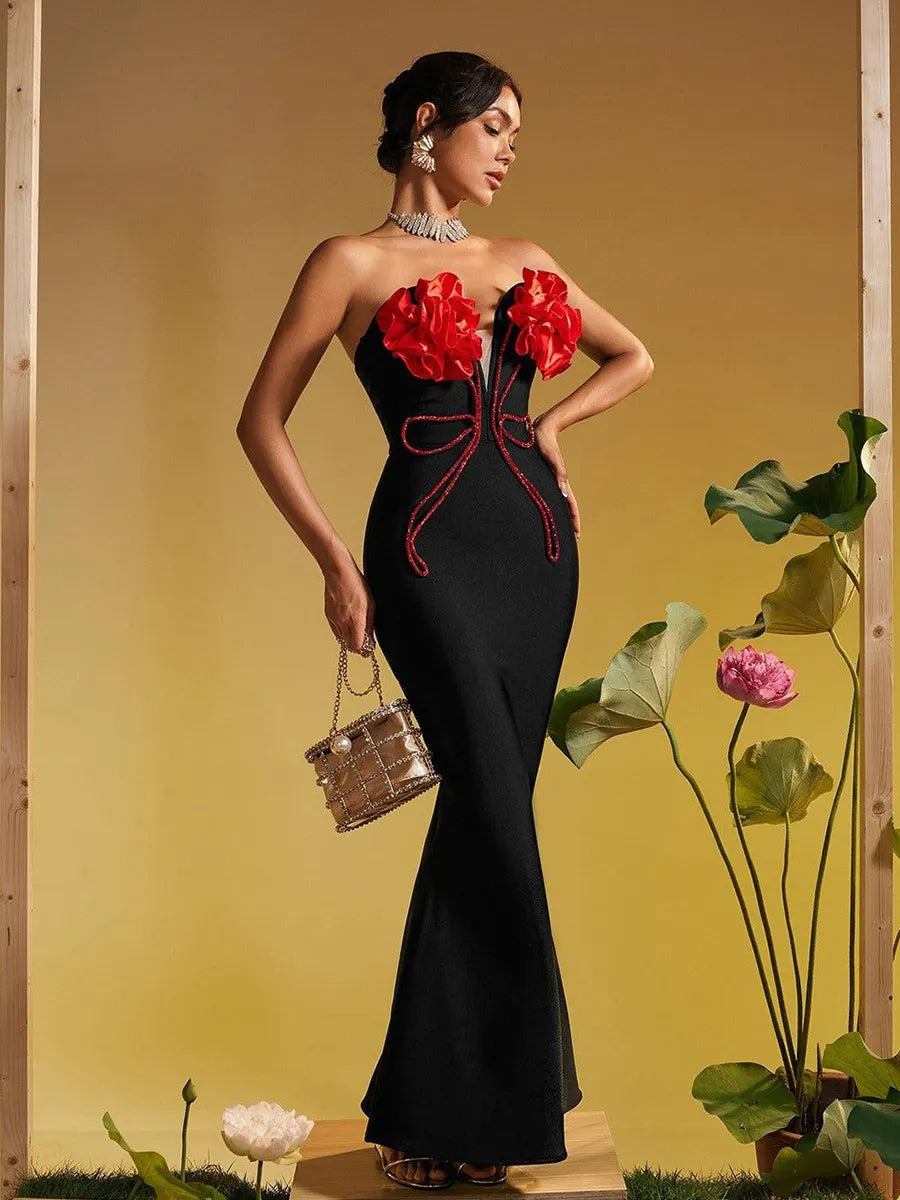 Isabelle Floral Mermaid Masterpiece Maxi Dress