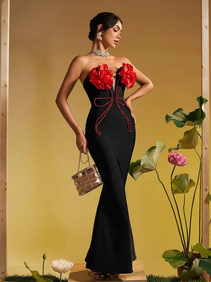 Isabelle Floral Mermaid Masterpiece Maxi Dress