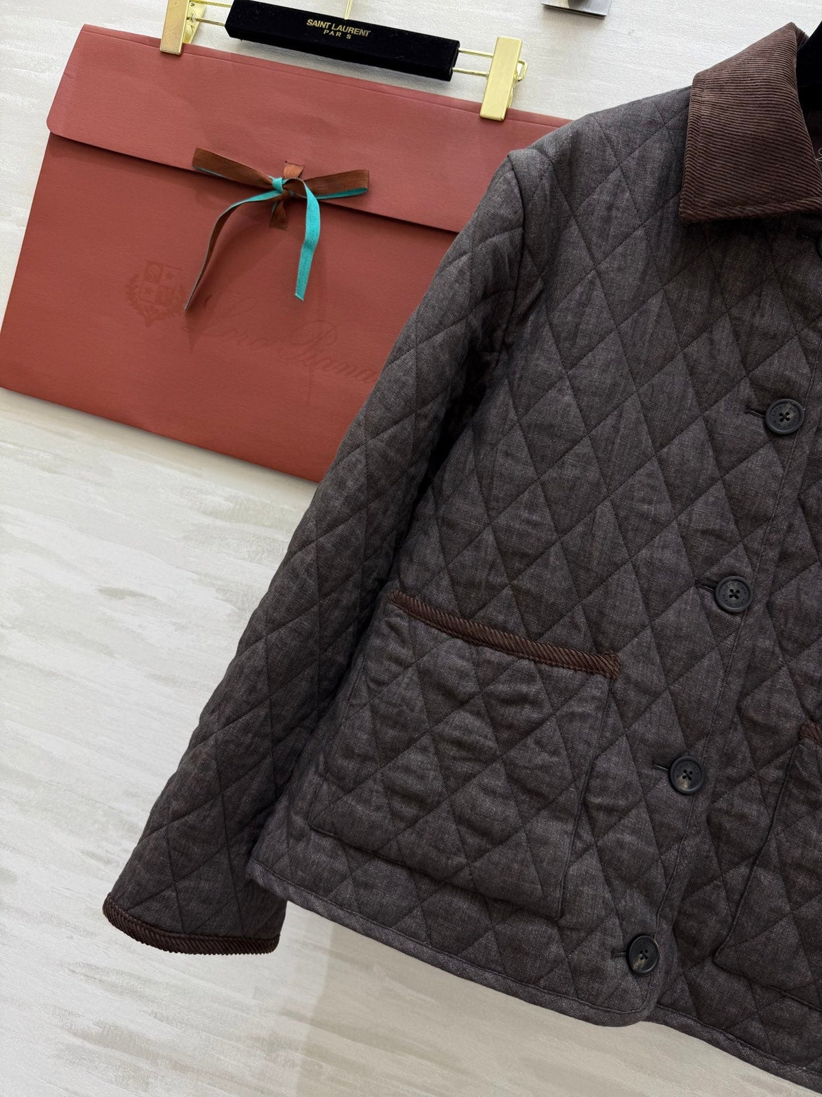LP 25 Jacket Dark Gray mix Brown Virgin Wool 316566