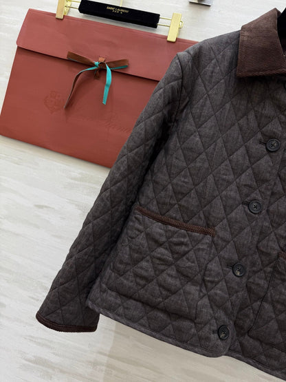 LP 25 Jacket Dark Gray mix Brown Virgin Wool 316566