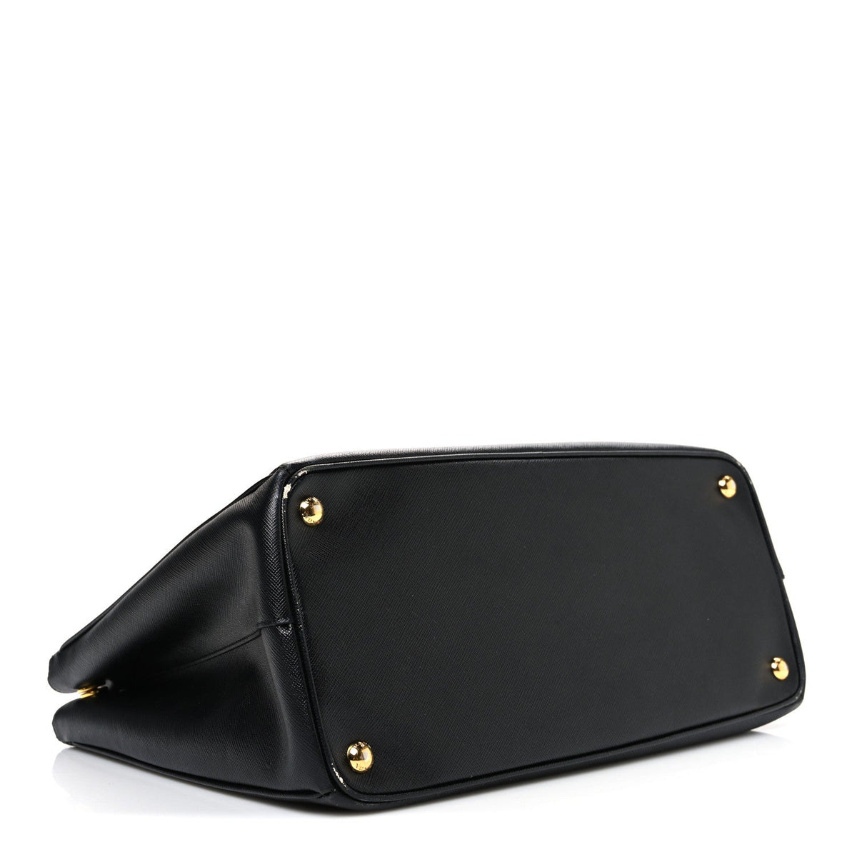 Saffiano Large Galleria Double Zip Tote Black