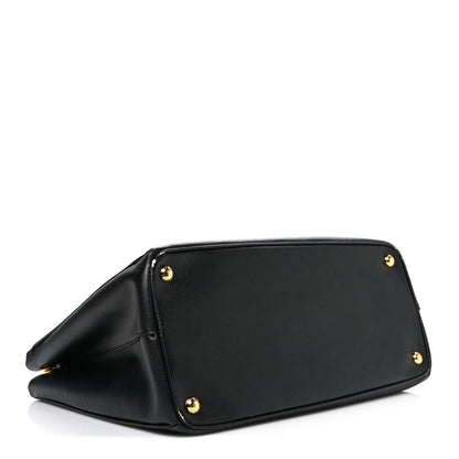 Saffiano Large Galleria Double Zip Tote Black