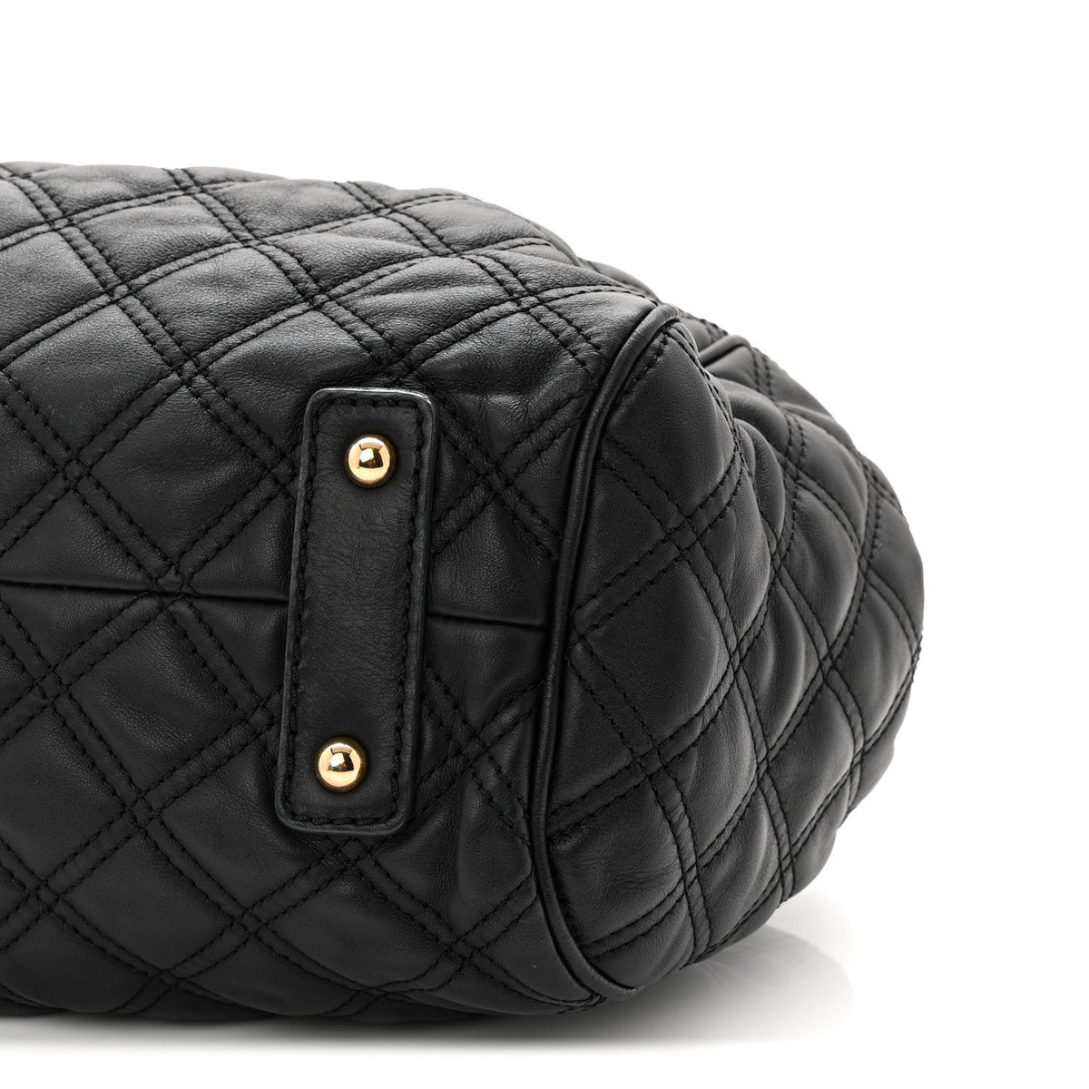 Calfskin Quilted Stam Black