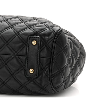 Calfskin Quilted Stam Black