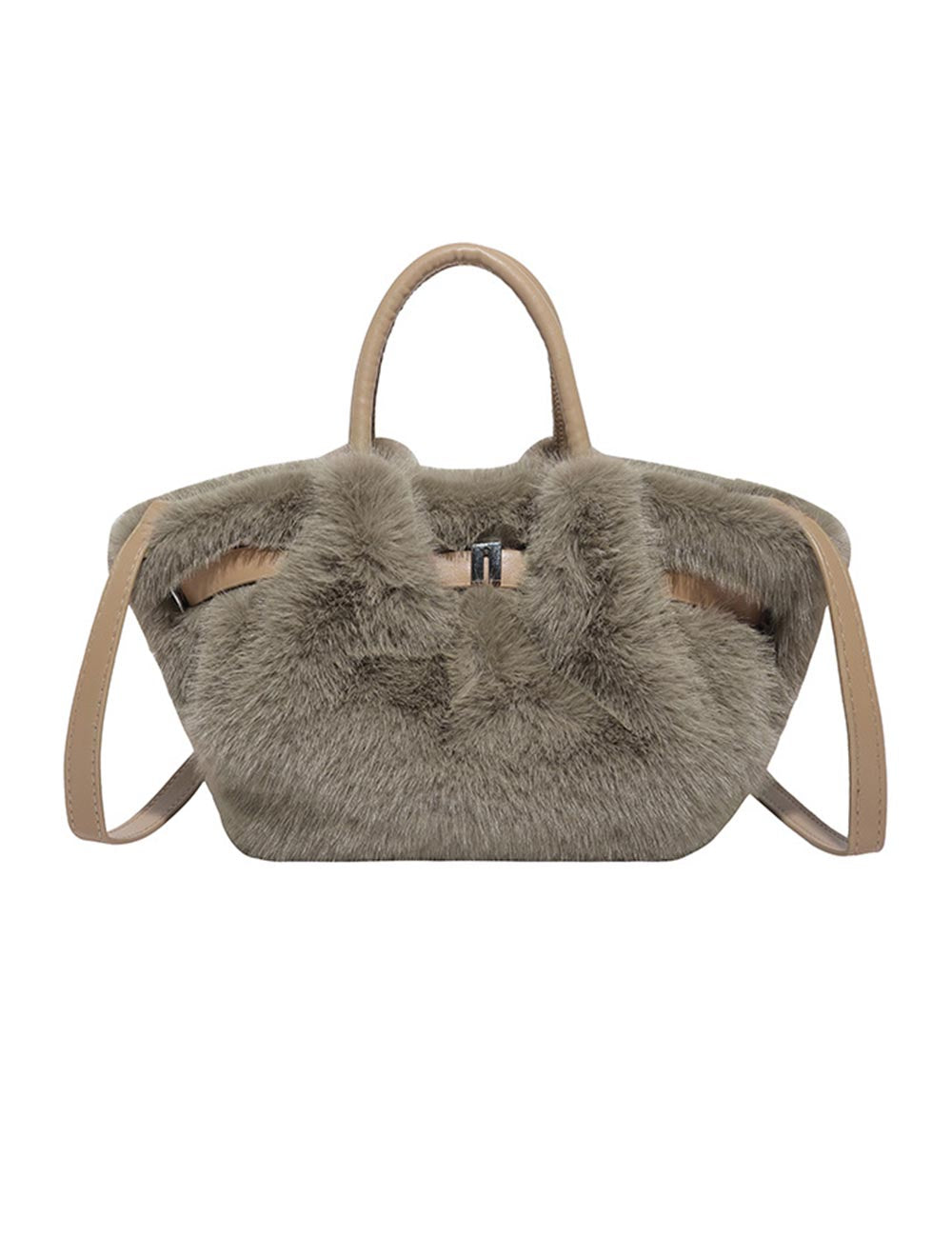 Soft Faux Fur Fluffy Tote Shoulder Bag