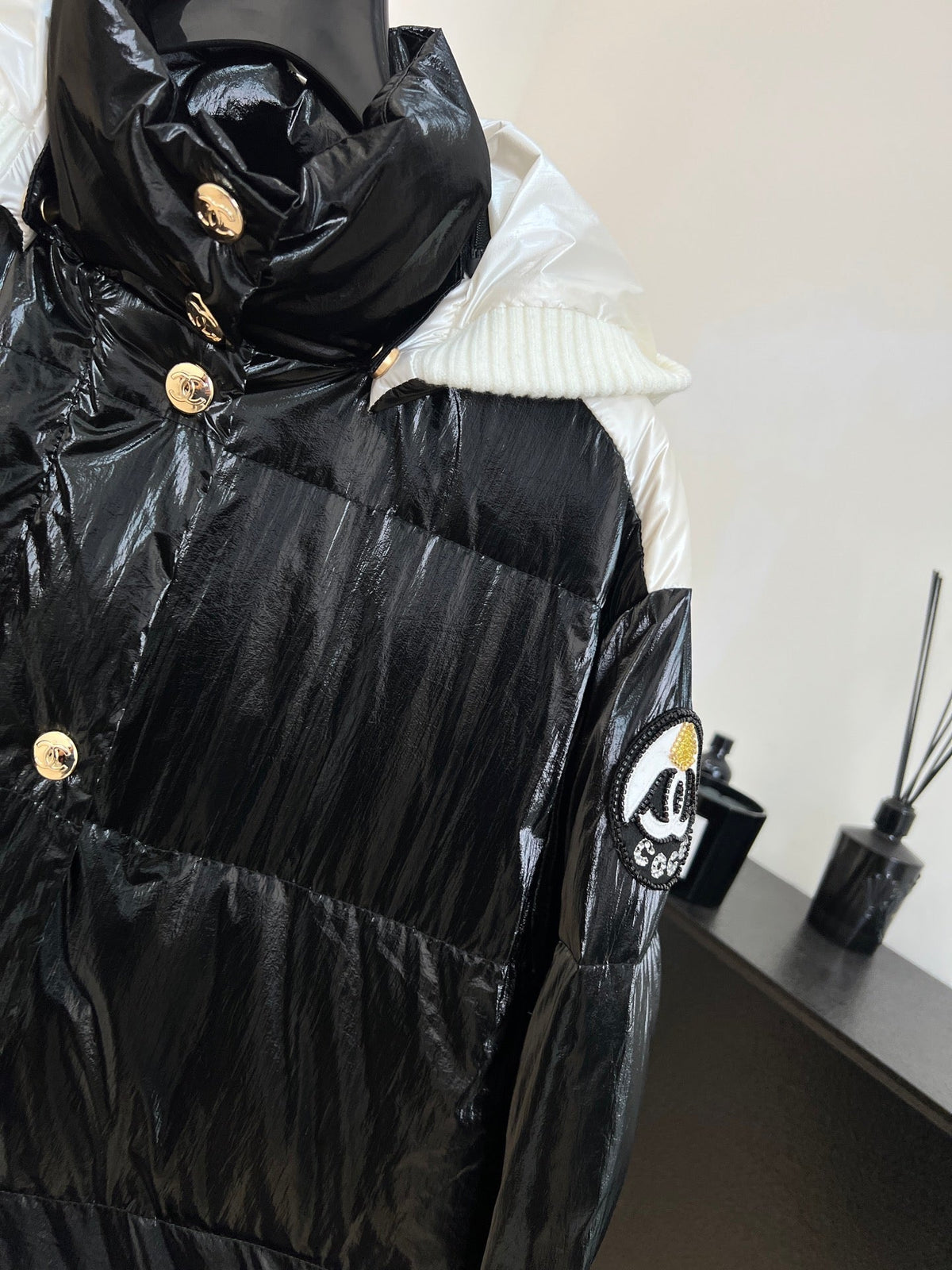 CHANEL SKI DOWN JACKET BLACK IN NYLON 841065