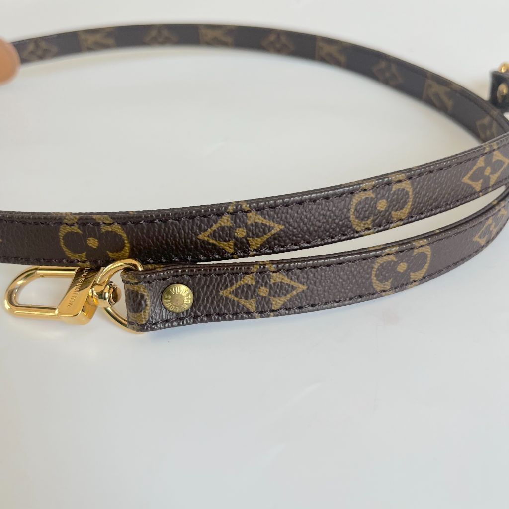 Louis Vuitton Brown Monogram Canvas Mini Speedy Shoulder Bag w Strap