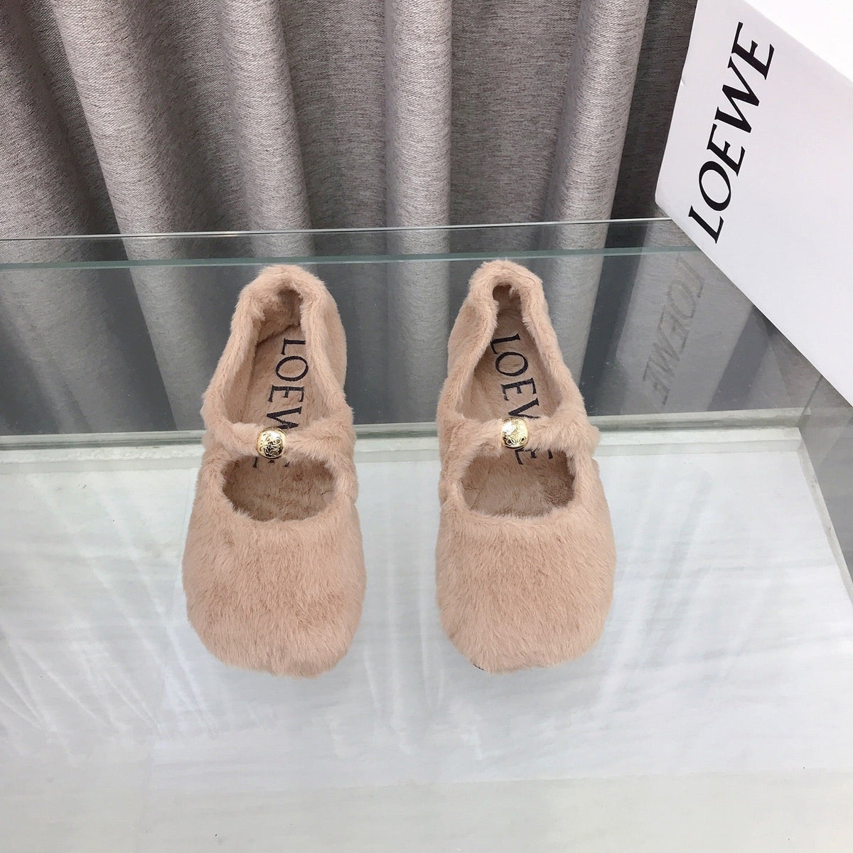 Loewe 2026 Ballet Flat Beịge in Wool 597431